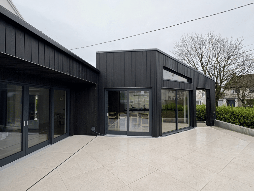 Extension Burnt Larch Timber cladding 1