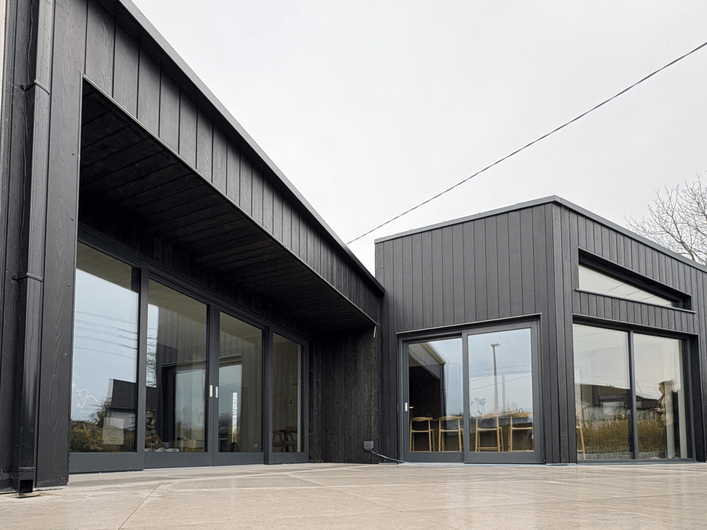 Extension Burnt Larch Timber cladding 2