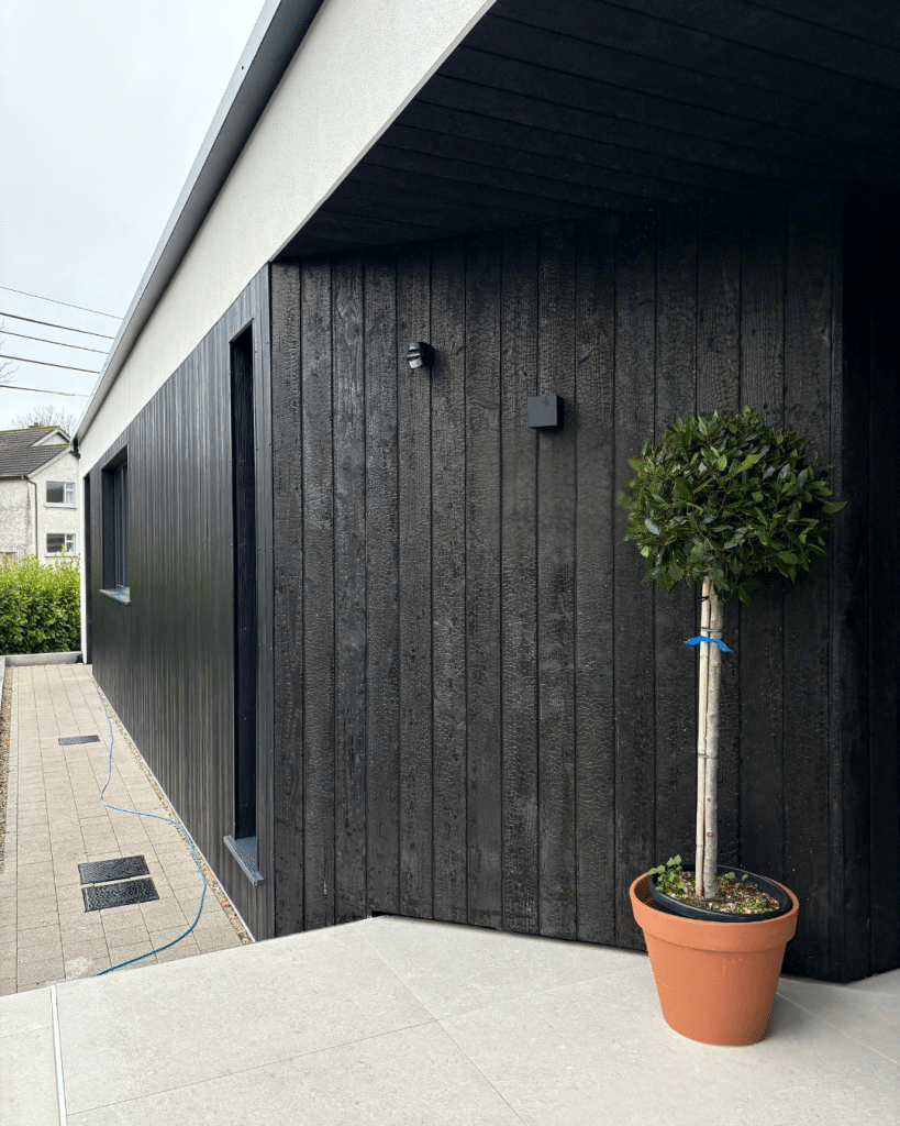 Extension Burnt Larch Timber cladding 6