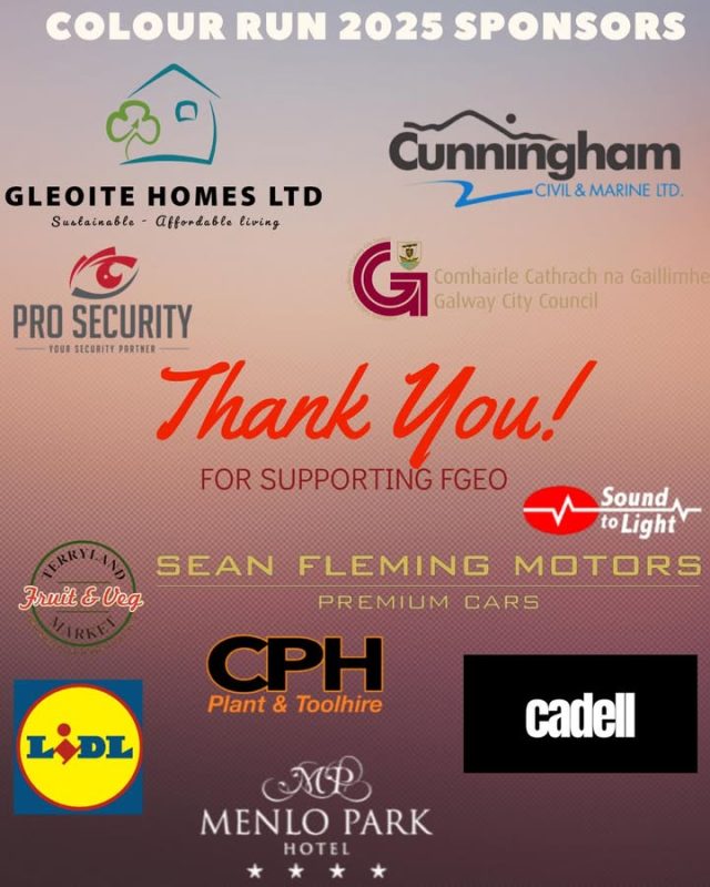 A big thank you to Fr Griffins Éire Óg for having us be part of such a brilliant day at the Colour Run and Family Fun Day 🌈 It was fantastic to support the event and to see so many people enjoying themselves. Congratulations to everyone involved on a successful day - it’s great to see the community come together like that.

Well done to all the organisers, volunteers and fellow sponsors 👏

#CommunitySupport #FGEO #colourrun2025 #gleoitehomesltdgalway