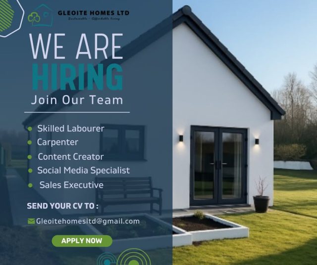 We’re hiring!

Gleoite Homes Ltd is growing, and we’re looking for great people to join our team. We have several roles available across different areas of the business.

If you’re passionate about quality, teamwork, and building a better future, we’d love to hear from you.

📍 Based in Galway
📩 To apply or learn more, email: Gleoitehomesltd@gmail.com

#gleoitehomesltd #modularhomesgalway #gleoitehomesltdgalway #GalwayBuilders